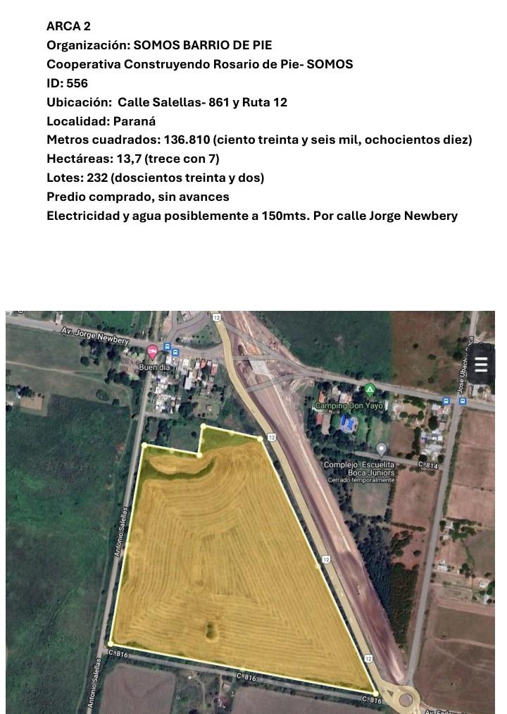 PARANÁ: ENTRE RIOS: 232 lotes, 13,7 hectareas y una pregunta que nadie responde: ¿Donde estan las Familias?